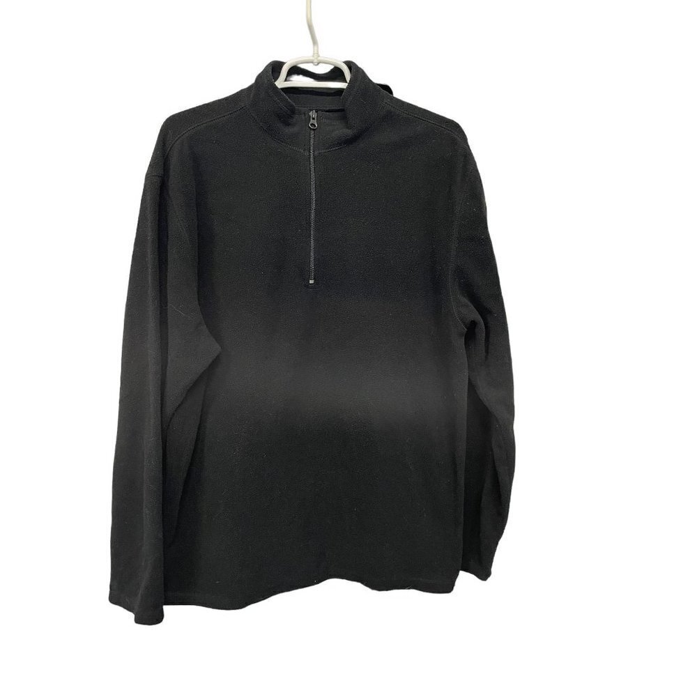 Old Navy Sweatshirt Sweater Pullover Quarter Zip Black Mens‎ Size Large